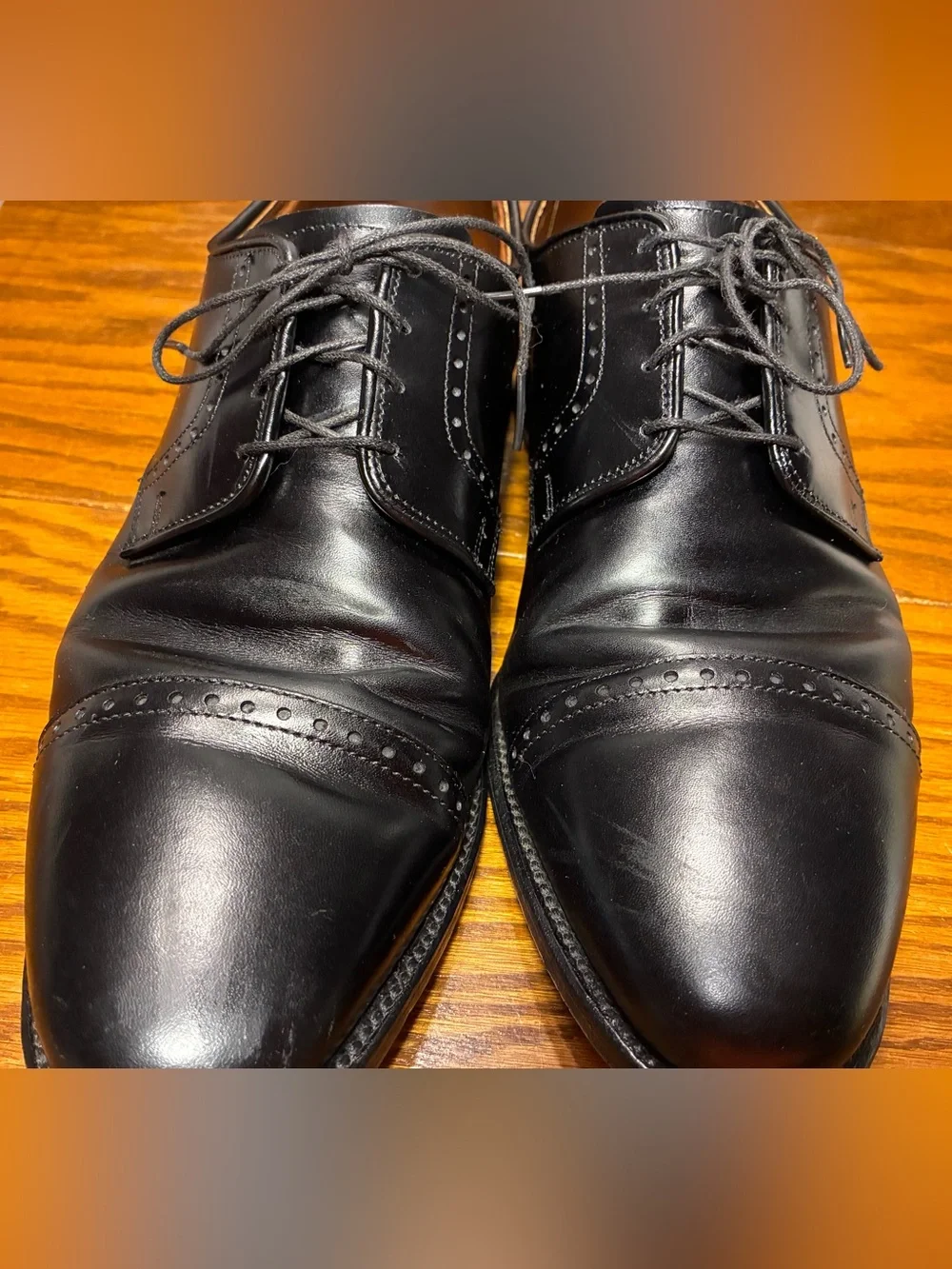 Allen Edmonds Clifton USA Made Cap Toe Derby Oxford Shoes Black Leather Men’s 11
